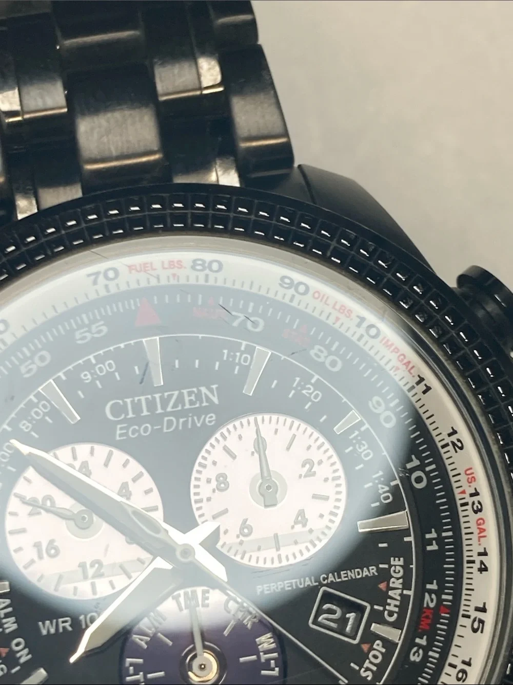 Citizen eco drive E820-S078423, Black Stainless Steel Multi-Function watch